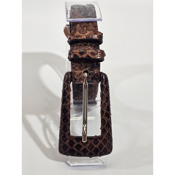 LM Women's 30 Claudio Orciani Genuine Snake Leather Italy Belt Brown 7/8"W x38"L - Picture 2 of 7